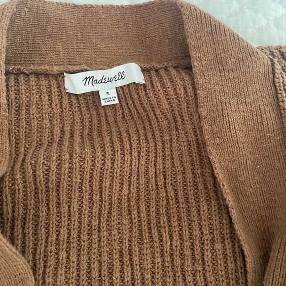 Madewell Lovell Cardigan Sweater in brown, size small - Picture 4 of 6